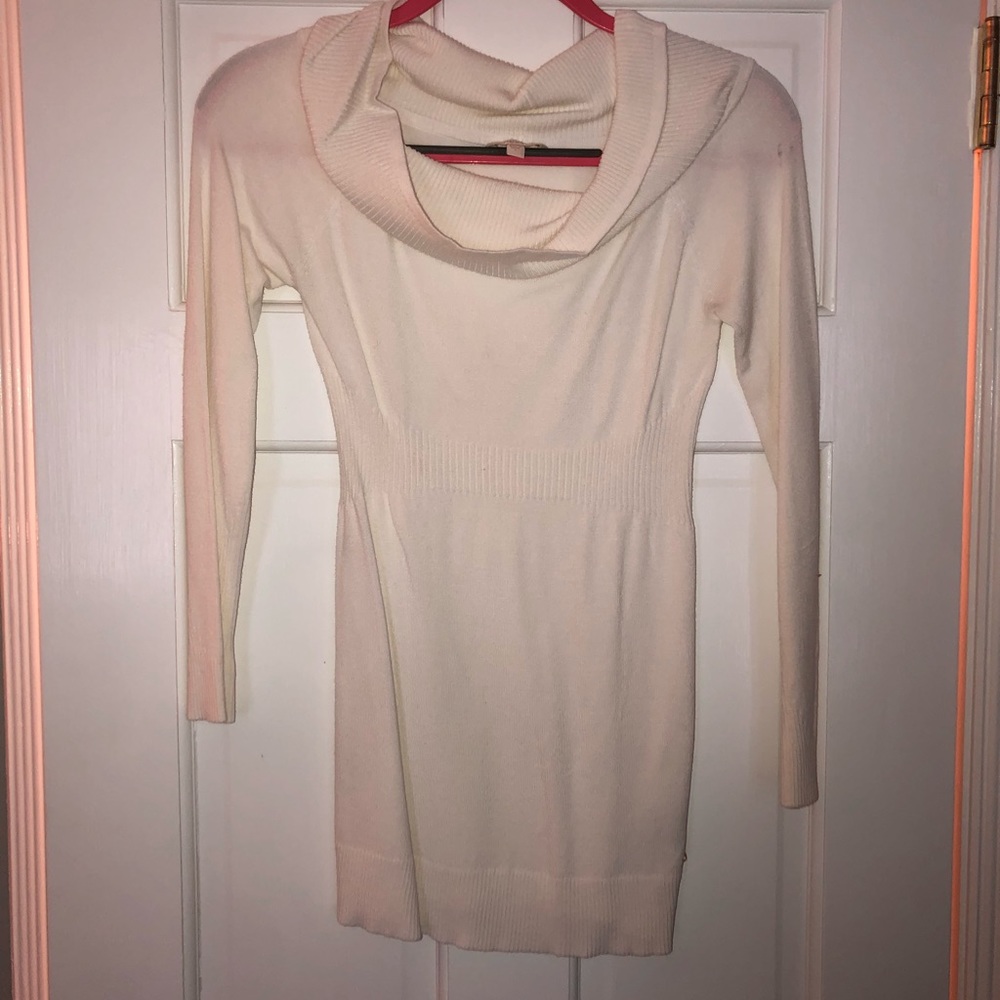 White Guess Cowl neck sweater